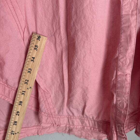 Free People We The Free Happy Hour Poplin Top Oversized Long Sleeve Pink Large - Picture 9 of 11